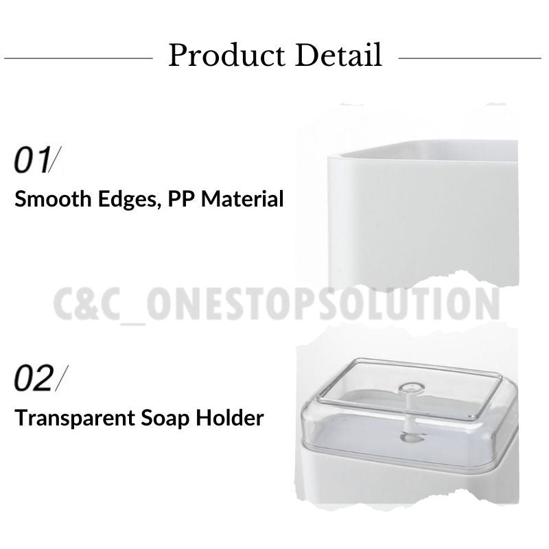 C&C Soap Dispenser Manual Press Soap Pump Liquid Soap Dispenser With Sponge Kitchen Soap Holder Pam Sabun Pinggan