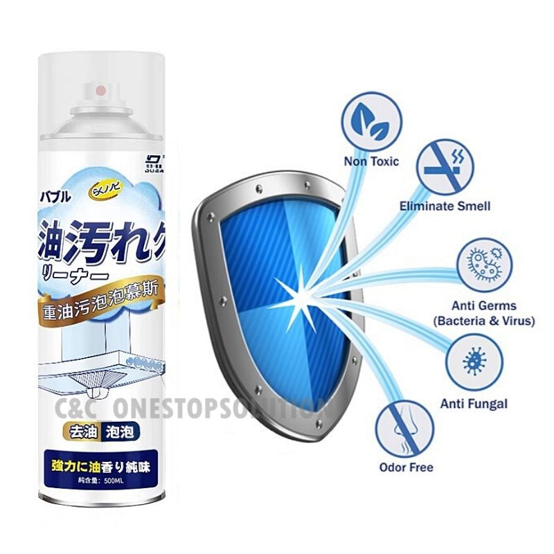 C&C 500ml Kitchen Magic Degreaser Cleaner Spray Kitchen Oil Stain Cleaner Pencuci Buih Dapur