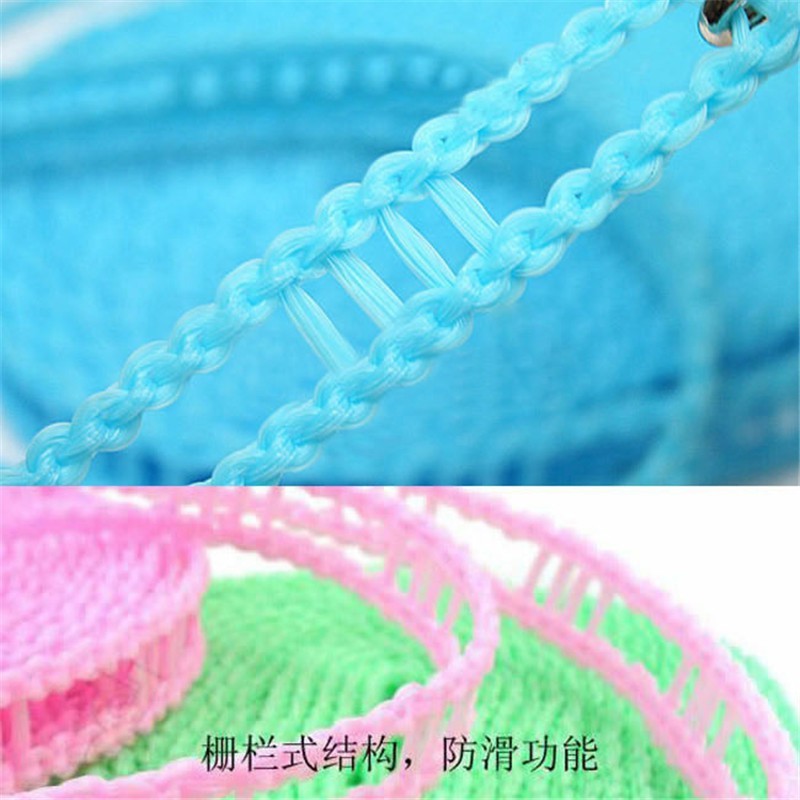 3M Adjustable Windproof Nylon Clothesline Anti Slip Slide Convenient Retractable Budget Cloth Hanger Drying Clothes