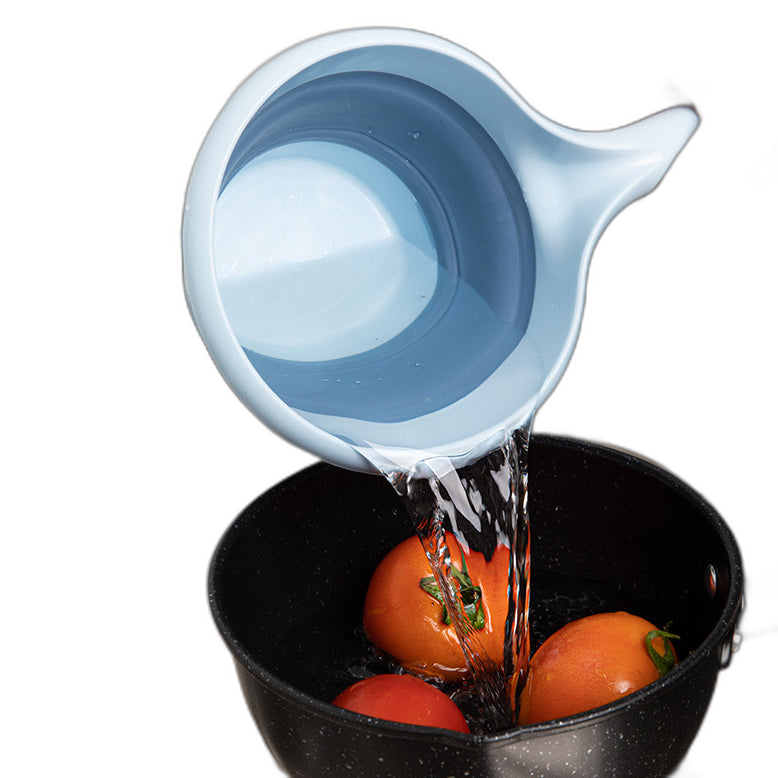 Foldable Silicone Water Spoon Gayung Air Water Ladle Water Dipper Space Saving for Kitchen and Bathroom