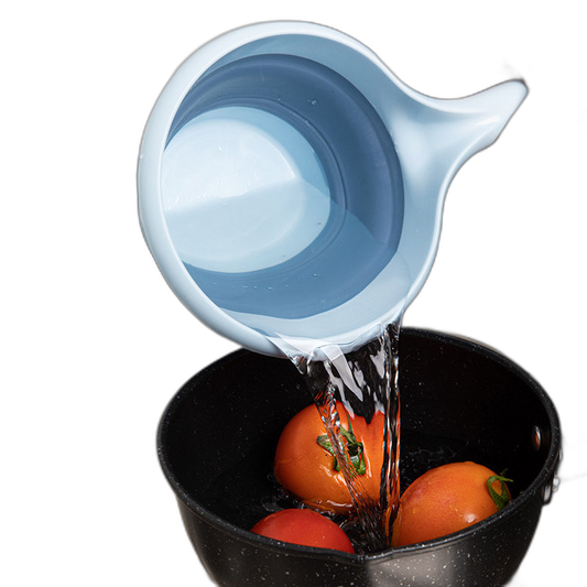 Foldable Silicone Water Spoon Gayung Air Water Ladle Water Dipper Space Saving for Kitchen and Bathroom