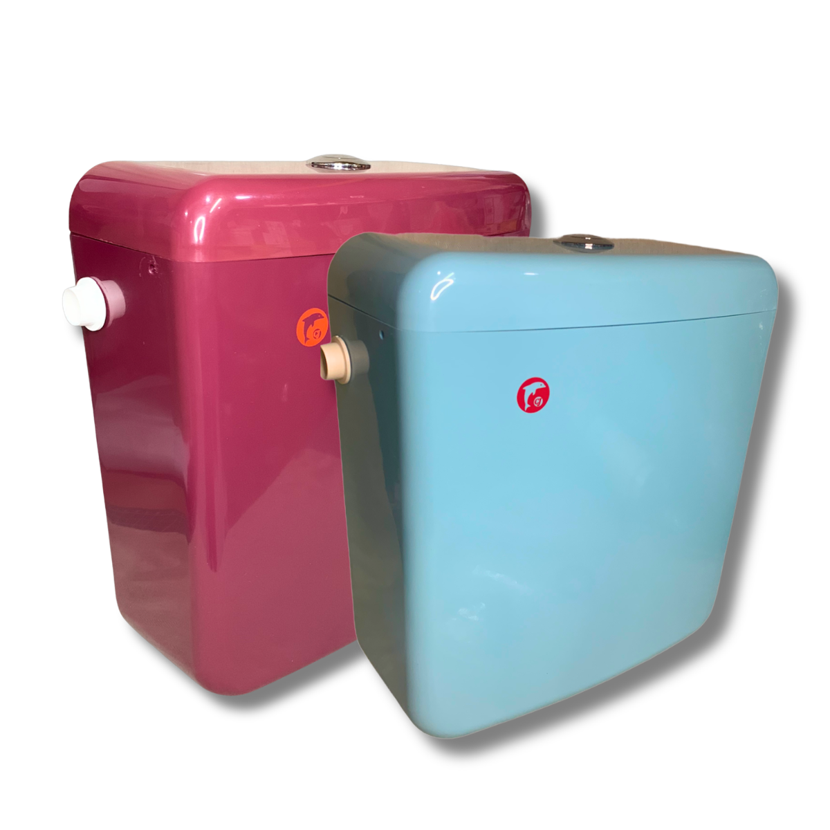 FULL SET CJ Toilet Water Tank Plastic Cistern Push Button Single Flush Tangki Air Mid/Low Level