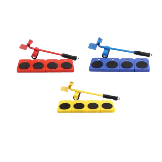 Furniture Transport Lifter Mover Tools Rolling Wheel Corner Furniture Lifter Set Alat Pindah Rumah 5 pcs