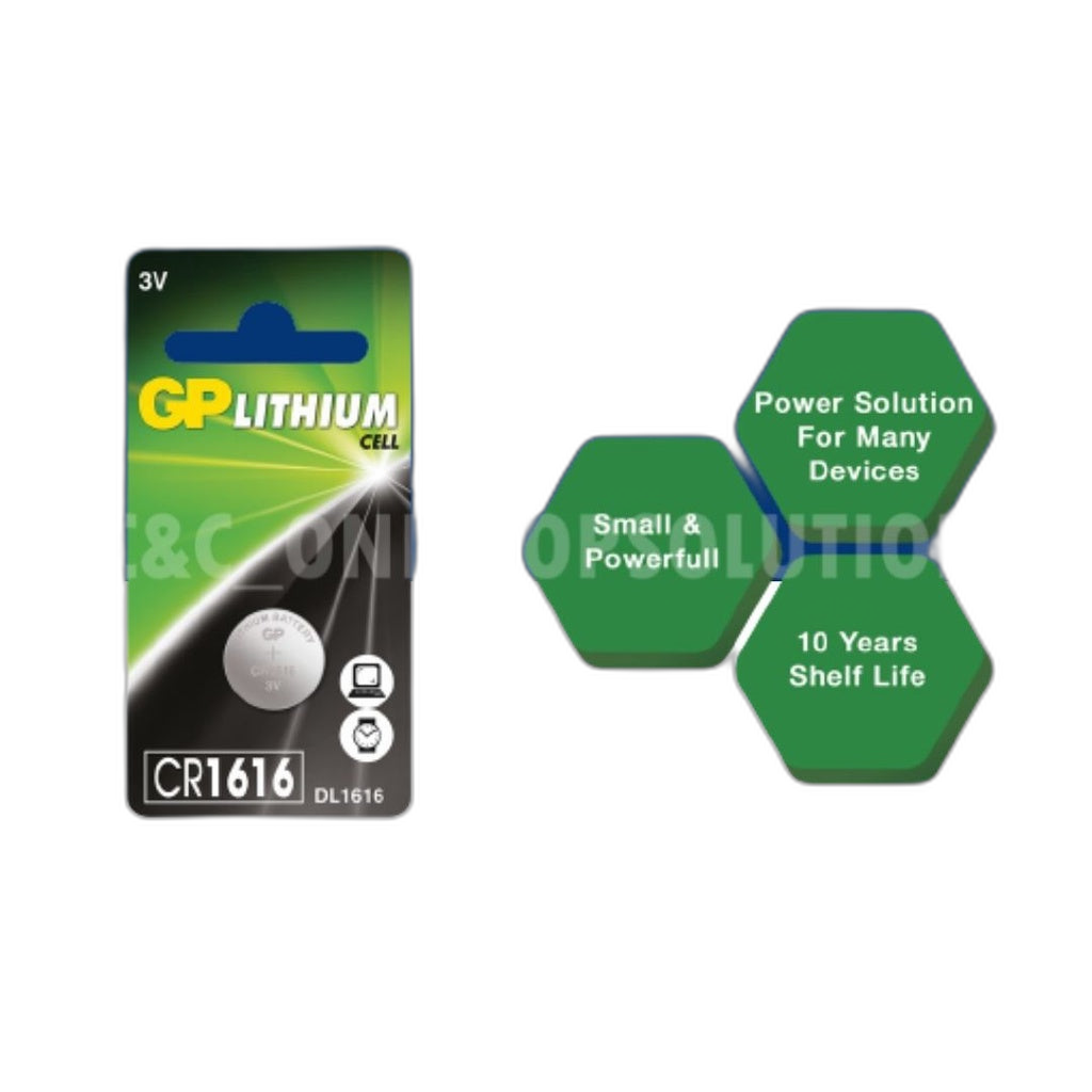 CR1616 GP Lithium Battery Coin Cell GP Lithium Cell Battery for calculators, toys Calculator