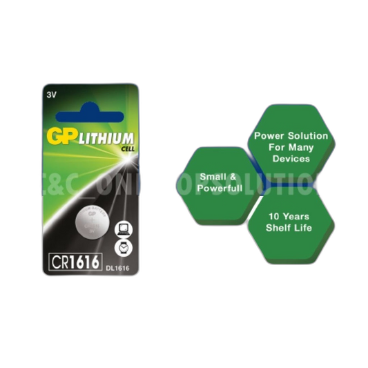 CR1616 GP Lithium Battery Coin Cell GP Lithium Cell Battery for calculators, toys Calculator