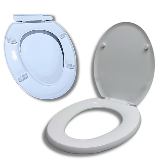 Heavy Duty Soft Close Toilet Seat Cover - O shape With Adjustable Hinge Penutup Mangkuk Tandas Johnson Zella Docasa 008S