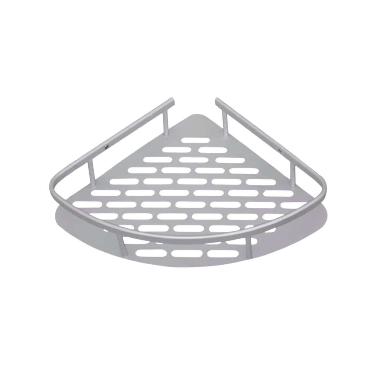 Heavy Duty Wall Corner Shelf Shampoo Rack Rak Tandas Rak Bilik Aluminium 230mm Matte Silver