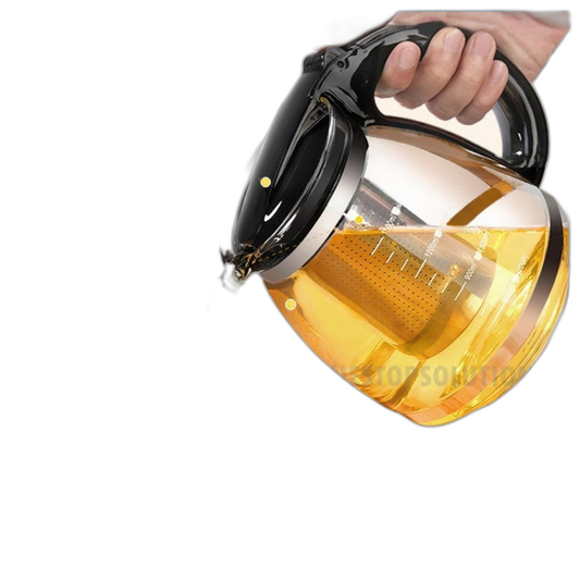 High Quality 1500ml Tea pot Glass Tea Pot High temperature Stainless Steel Cafe Insulated Coffee Tea Maker