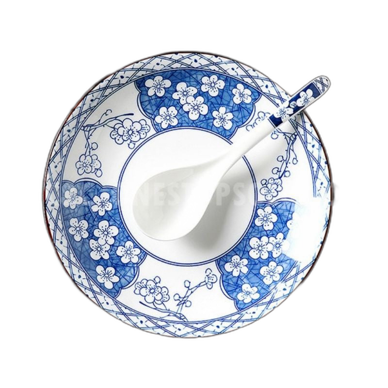 Japanese-Style Porcelain Dinner Plate Tableware Home Ceramic Plate Underglaze Color 038