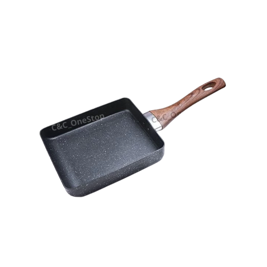 Kitchen Japanese-style Jade Burned Square Mini Non-stick Pan Thick Egg Burning Maifan Stone Small Frying Pan Fried Egg
