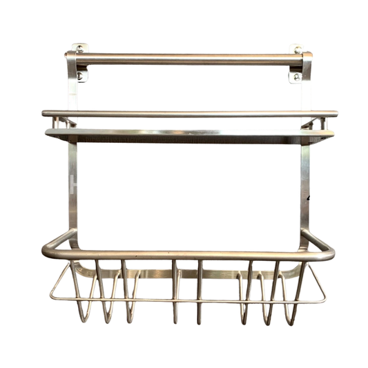 KLESTON SUS 304 STAINLESS STEEL ONE LAYER MULTIPURPOSE SHELF WITH BASKET