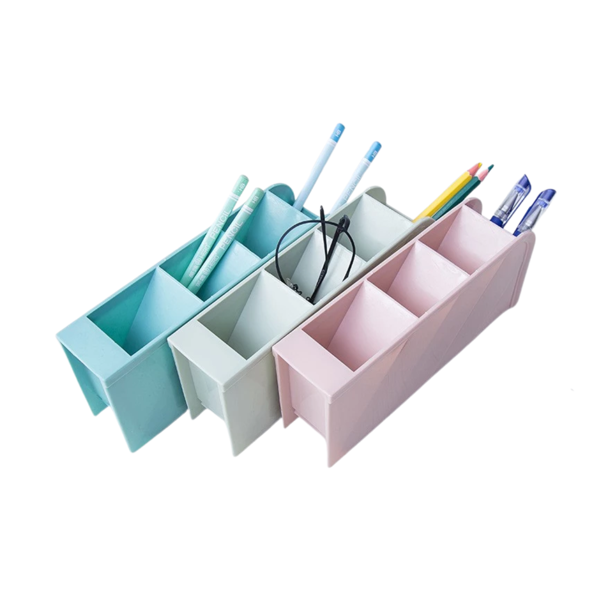 Multipurpose Insertion Pen Holder Creative Plastic Pen Holder Desktop Storage Stationery Organizer Cosmetic Organizer