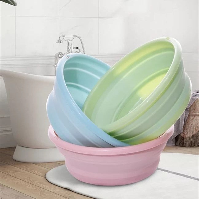 Multipurpose Collapsible Foldable Wash Travel Basin Collapsible Folding Basin Travel Face Washing Bucket