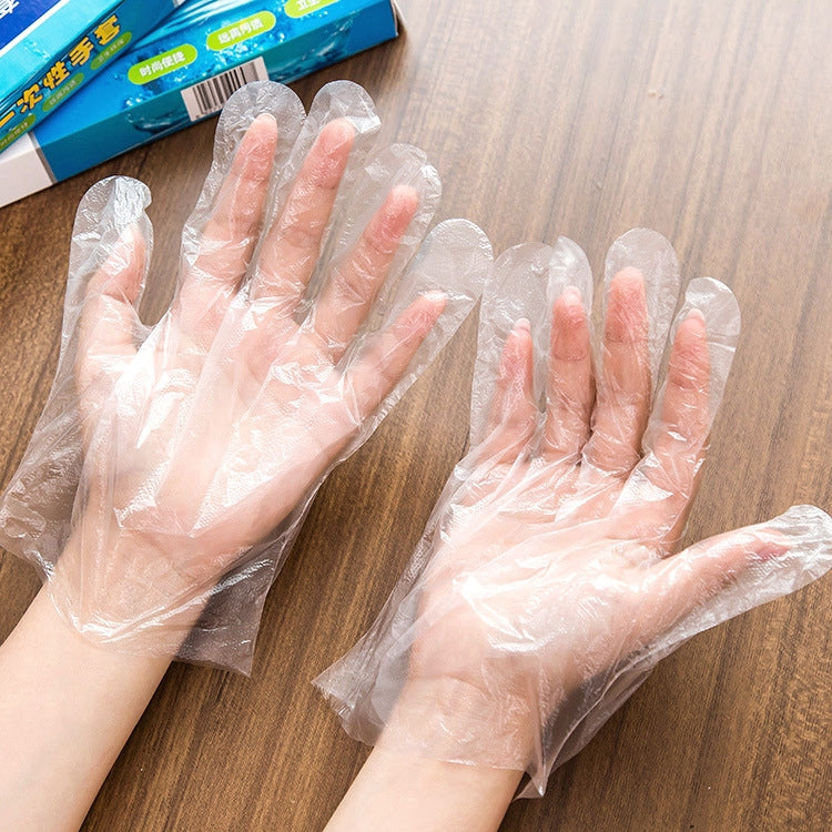 C&C 200pcs Box Disposable Food Plastic Gloves Transparent Glove Sarung Tangan Plastik