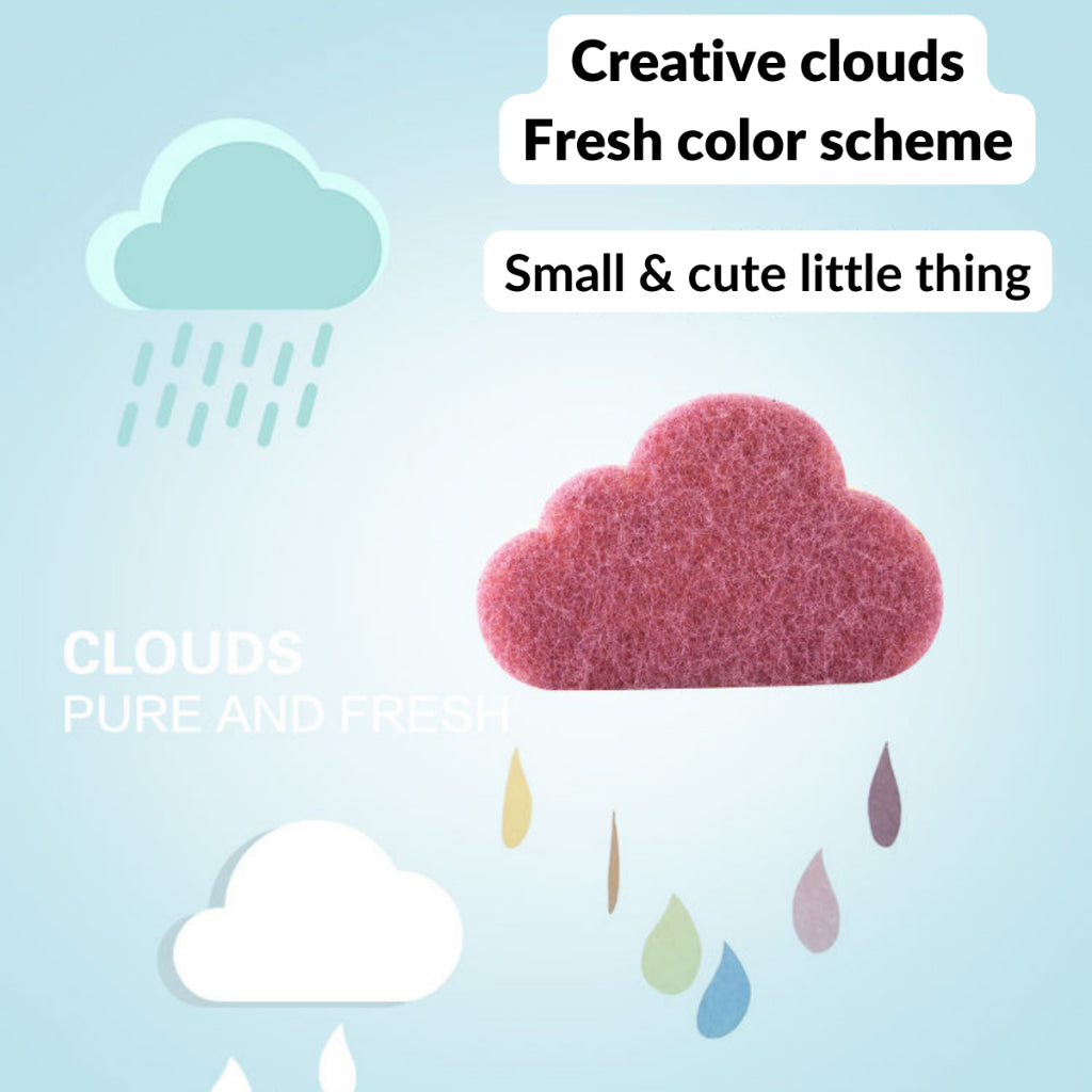2PC Cute Creative Dishwashing Sponge Cloud Shape Sponge Reusable Household Sponge Span Basuh Cuci Pinggan