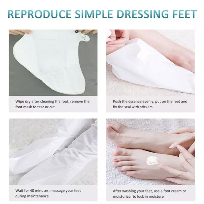 1Pair Exfoliating Foot Mask Remove Dead Skin Feet Mask Kaki Peeling Foot Mask Foot hand mask Care
