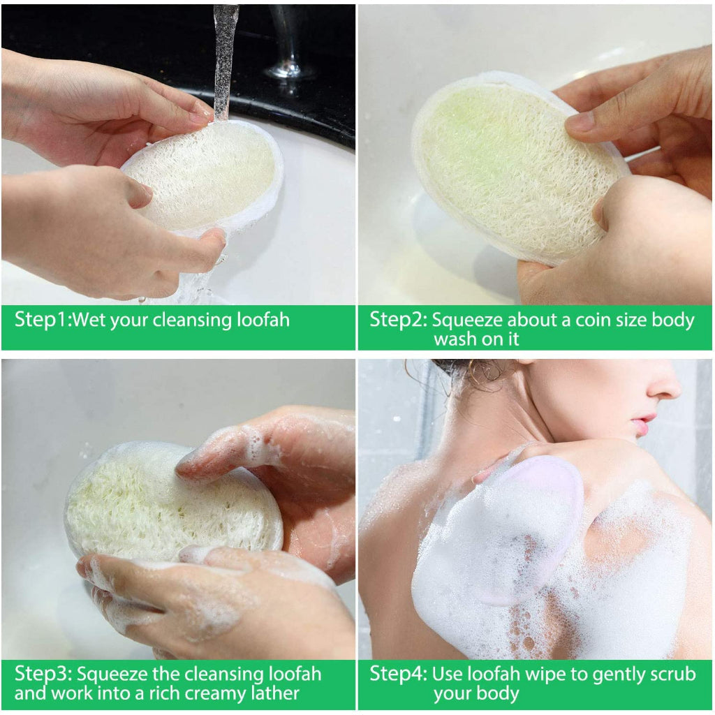 C&C Natural Exfoliating Loofah Buang Daki Pad Bath Shower Sponge Body Scrub Washing Pad Skin Care Shower Body