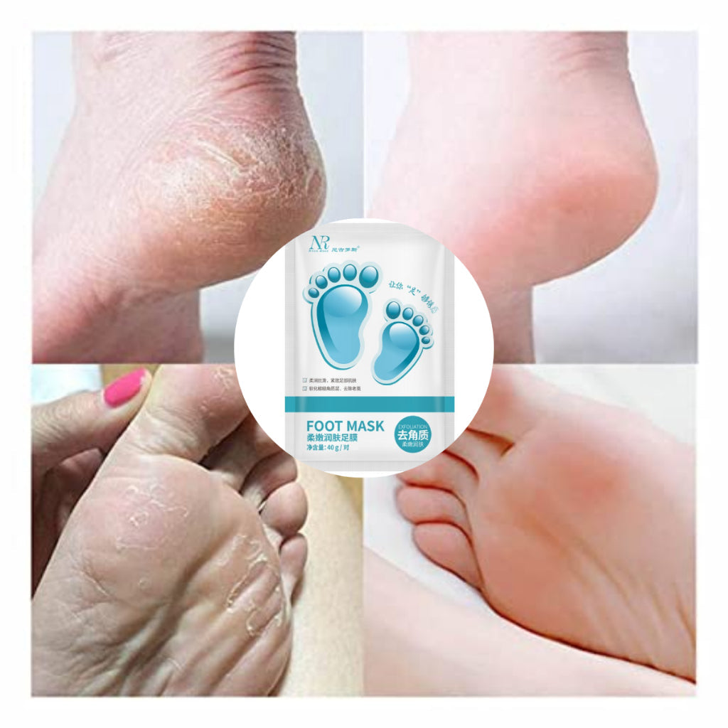 1Pair Exfoliating Foot Mask Remove Dead Skin Feet Mask Kaki Peeling Foot Mask Foot hand mask Care