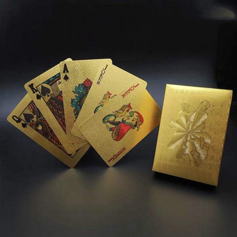 Premium Gold Waterproof Plastic Foil Luxury Poker Card Playing Cards Classic Magic Tricks Tool Deck kad poker
