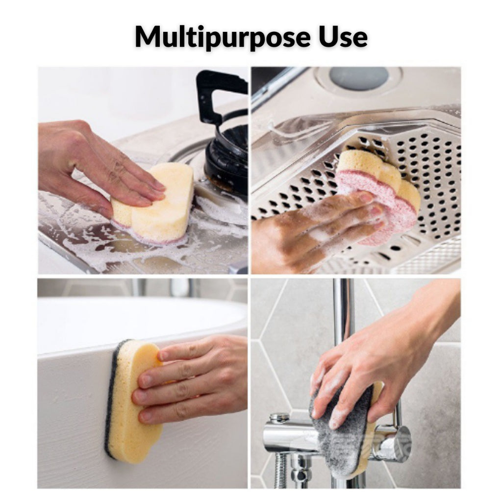 2PC Cute Creative Dishwashing Sponge Cloud Shape Sponge Reusable Household Sponge Span Basuh Cuci Pinggan