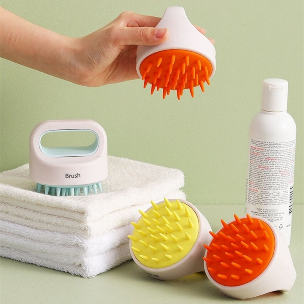 C&C Scalp Massager Shampoo Brush Silicone Soft Hair Brush Brush Massaging Shampoo Brush