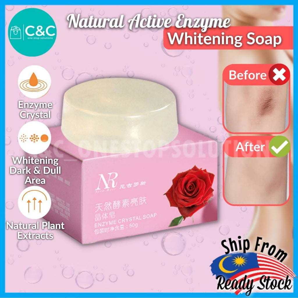 Active Enzyme Crystal Whitening Soap Charming Effective Body Sabun Pencerah Pemutih Badan