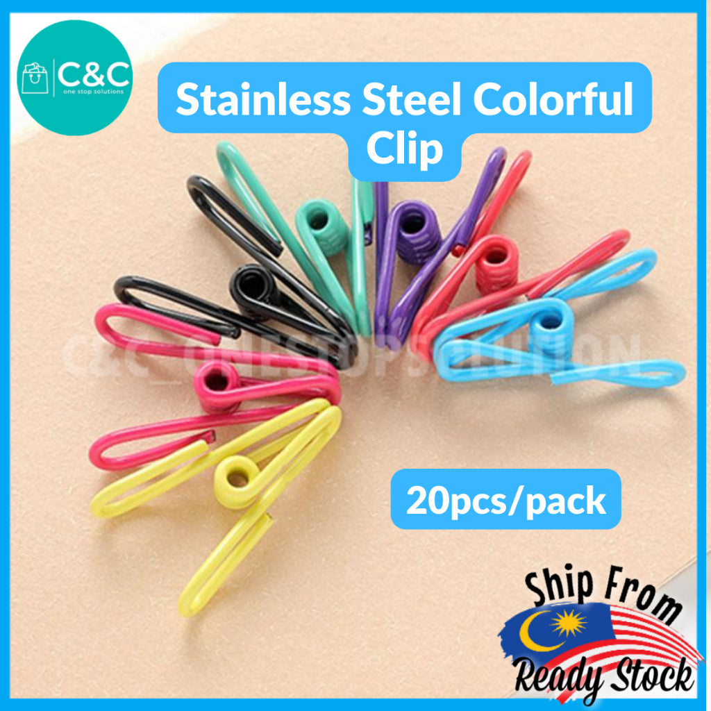 20pcs Stainless Steel Laundry Clips Anti Rust Clothes Peg Windproof Clamp Hanging Clips Lots Cloths Clip