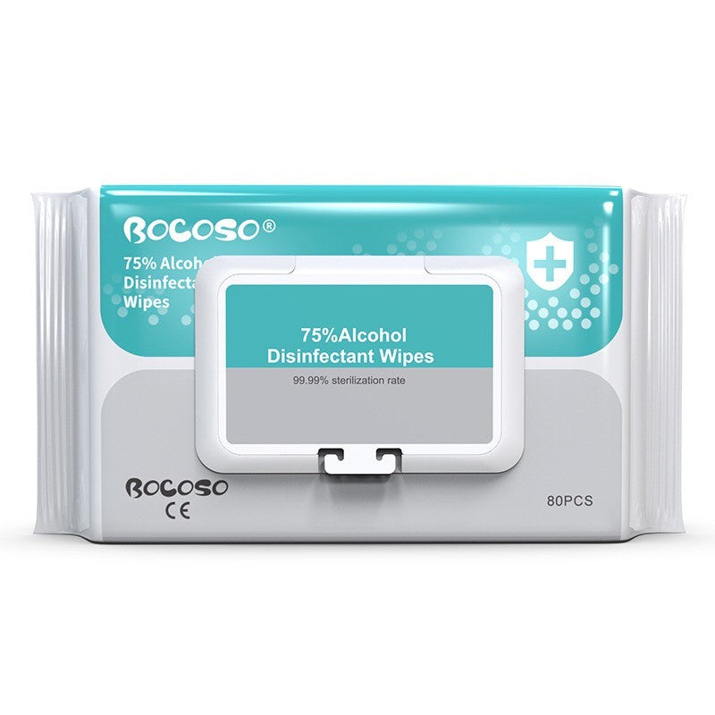 C&C 60pcs 75% Alcohol Wipes  Wet Tissue Antibacterial Hygiene Wet Wipes Sanitiser Tisu alkohol