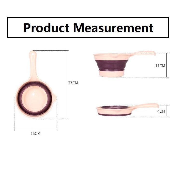 Foldable Silicone Water Spoon Gayung Air Water Ladle Water Dipper Space Saving for Kitchen and Bathroom