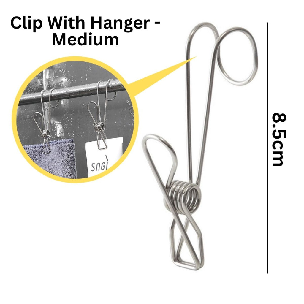 20pcs Stainless Steel Laundry Clips Anti Rust Clothes Peg Windproof Clamp Hanging Clips Lots Cloths Clip