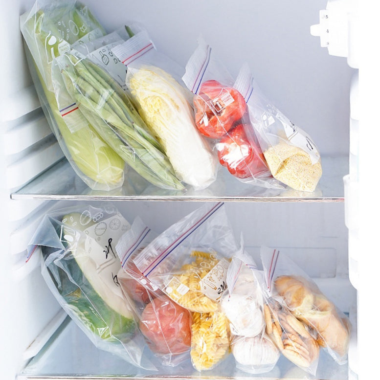 Food Freezer Zip Lock Food Bag Transparent Resealable Storage Zipper Bag Dry Frozen Plastic Bag Kitchenware