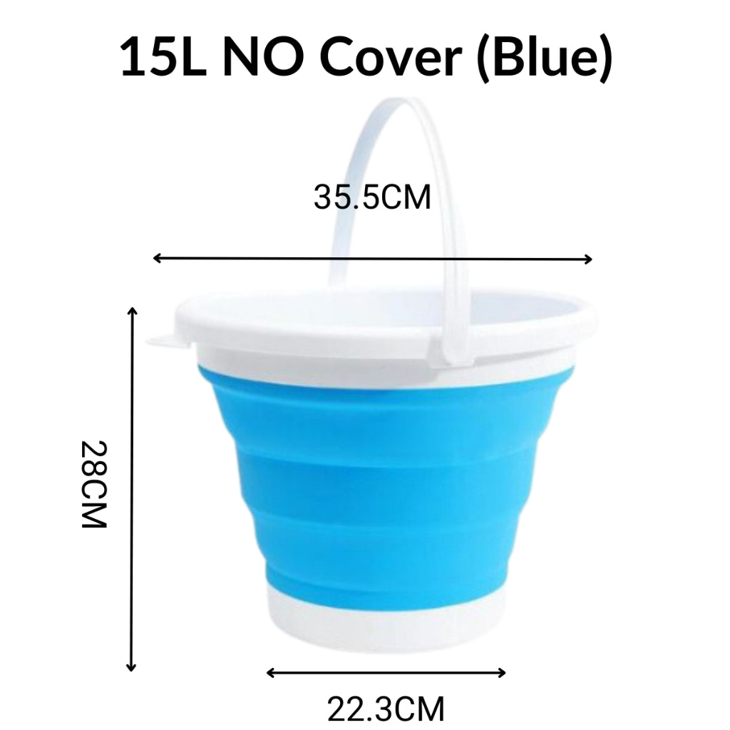 13L Foldable Pail Bucket Baldi Lipat Collapsible Foldable Bucket Tong Air Baldi Outdoor Car Fishing Pail
