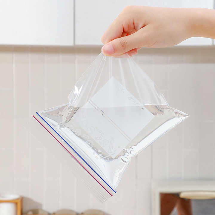 Food Freezer Zip Lock Food Bag Transparent Resealable Storage Zipper Bag Dry Frozen Plastic Bag Kitchenware