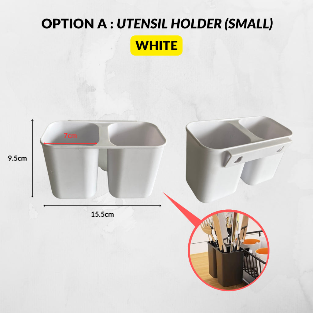 Stainless Steel Kitchen Dish Drainer Rack Rak Pinggan Kitchen Storage Rack with Tray Rak Dapur