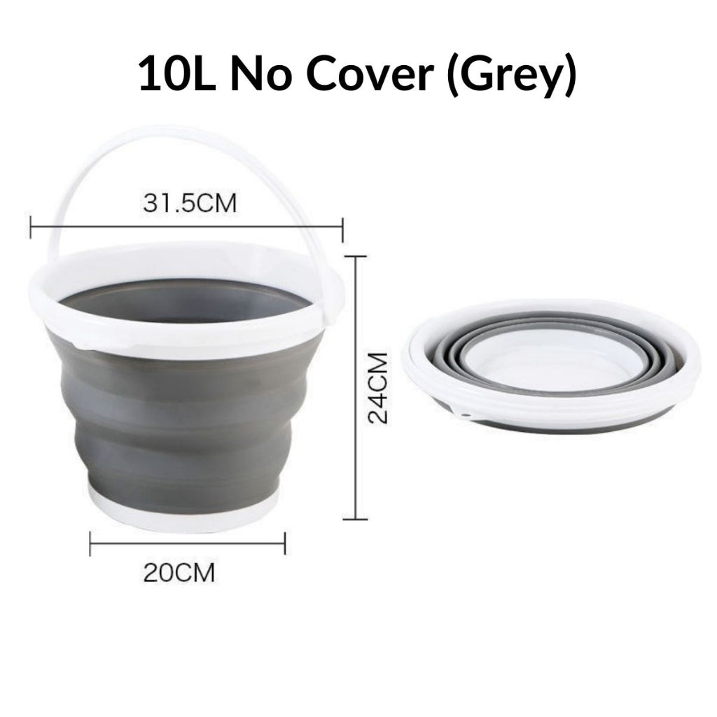 13L Foldable Pail Bucket Baldi Lipat Collapsible Foldable Bucket Tong Air Baldi Outdoor Car Fishing Pail