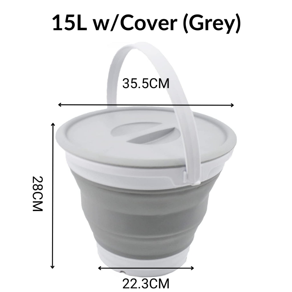 13L Foldable Pail Bucket Baldi Lipat Collapsible Foldable Bucket Tong Air Baldi Outdoor Car Fishing Pail