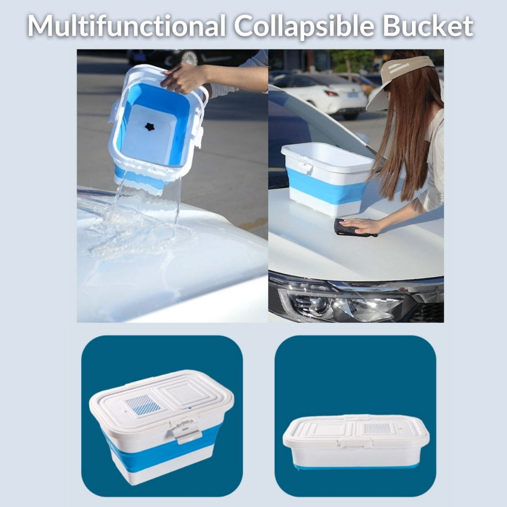 13L Foldable Pail Bucket Baldi Lipat Collapsible Foldable Bucket Tong Air Baldi Outdoor Car Fishing Pail