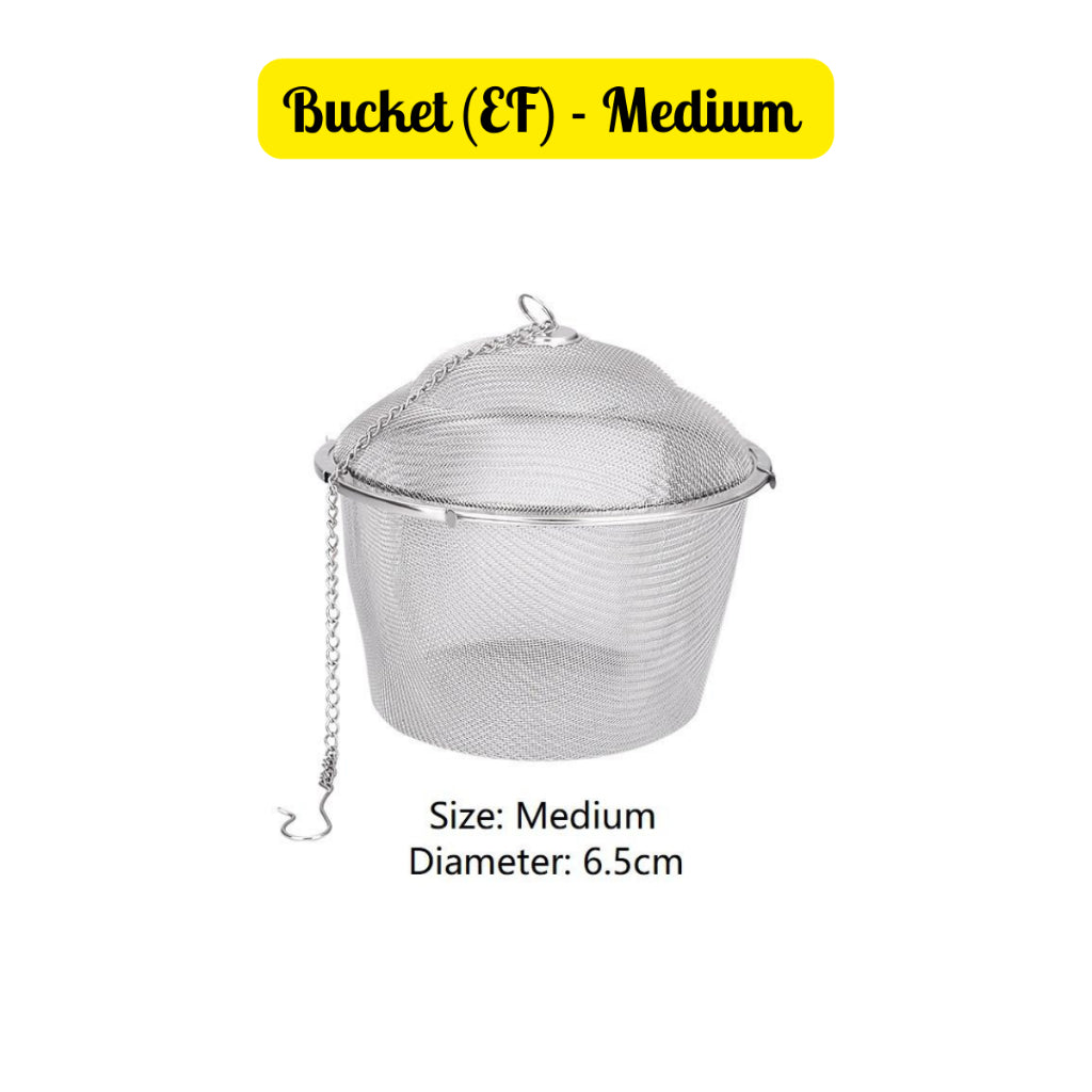 C&C Stainless Steel Tea Infuser Filter Locking Spice Tea Ball Mesh Strainer Bola Perasa Keluli Tahan Karat