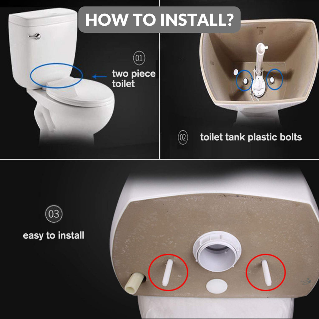 C&C 1 Set Toilet Cistern Donut Sponge Washer with Screw Fixings Two Piece Toilet Water Tank Anti Leak Toilet Accessories
