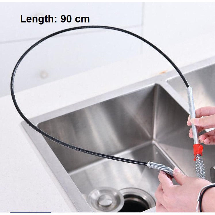 Snake Drain Cleaner Spring Gripper Clog Remover Pipe Pembersih Sinki Singki Tandas Paip Lubang Dapur Tersumbat