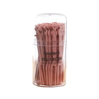 C&C 50pcs Disposable Plastic Fruit Forks Dessert Small Fork Ice Cream Forks Party Garpu Buah Plastik Pakai