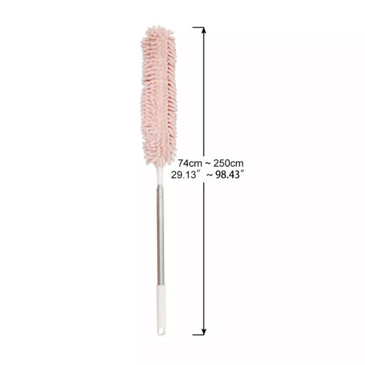 280cm Extra Long Handle Extendable Bendable Microfiber Feather Duster Fan Cupboard Cleaner Bulu Ayam Panjang