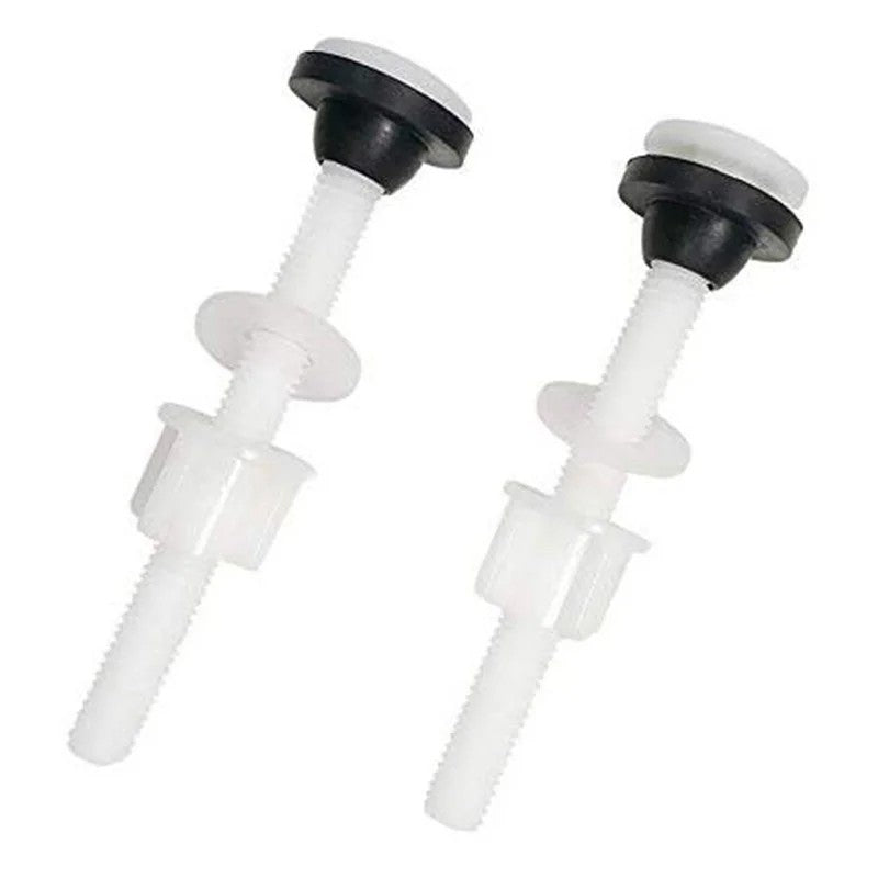 COVA 1 Set Toilet Tank Screw Fixings Close Coupled Screw Plastic Bolts Top Fix Universal Nut WC Blind Hole Tank to Bowl
