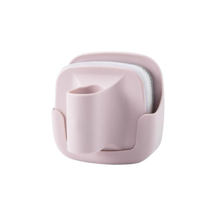 Nordic Short Handle Cleaning Sponge Kitchen Dishwashing Sponges Non-Scratch Detachable Replaceable Sponge with Holder