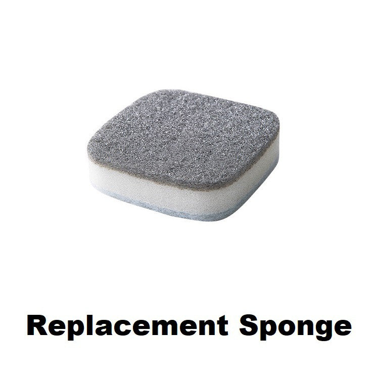 Nordic Short Handle Cleaning Sponge Kitchen Dishwashing Sponges Non-Scratch Detachable Replaceable Sponge with Holder