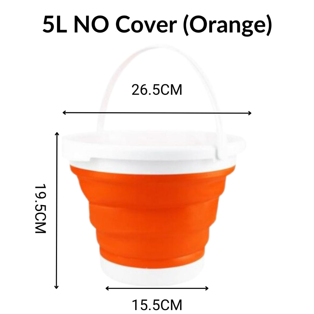 13L Foldable Pail Bucket Baldi Lipat Collapsible Foldable Bucket Tong Air Baldi Outdoor Car Fishing Pail