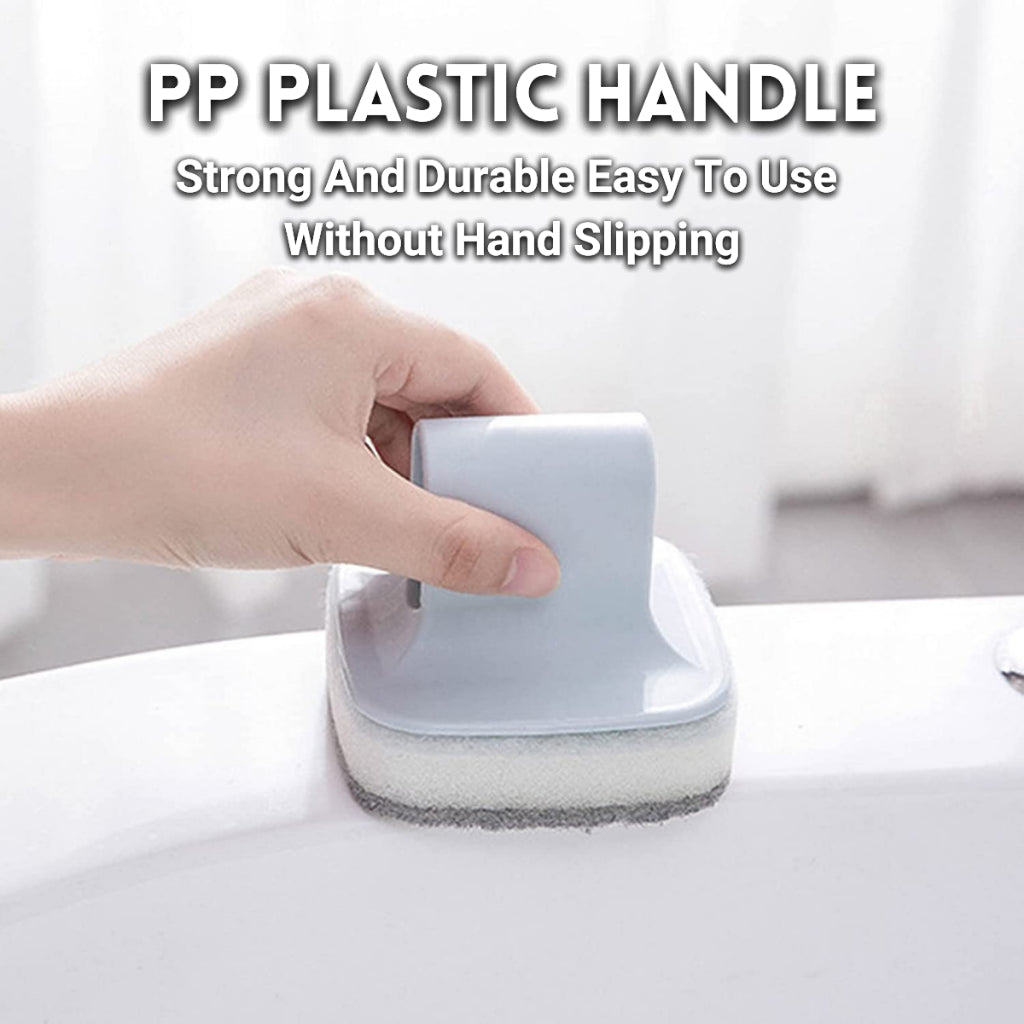 Nordic Short Handle Cleaning Sponge Kitchen Dishwashing Sponges Non-Scratch Detachable Replaceable Sponge with Holder