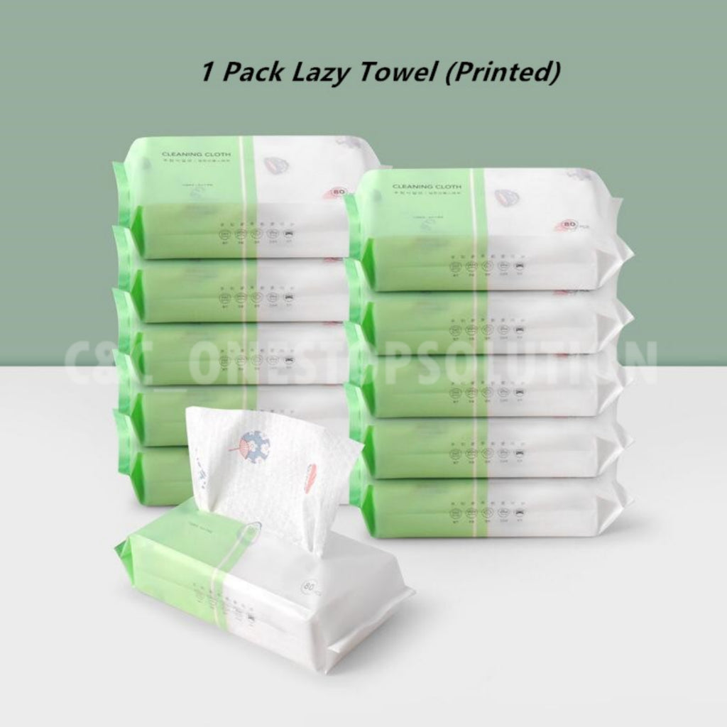50 Sheets/Pack Lazy Rag Wet / Dry Cleaning Towel Disposable Kitchen Washing Cloth Dish Cleaner Kain Lap Basah