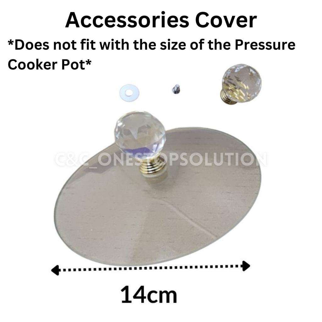 C&C Non-Stick Pressure Cooker Pot with Double-Sided Lock Super Tight Silicone Cover 8L Capacity8L