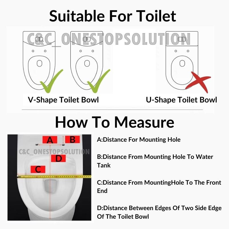 C&C Toilet Bowl Cover Toilet Seat Cover Tandas Duduk Mangkuk Tandas Duduk Penutup Tandas Duduk UF